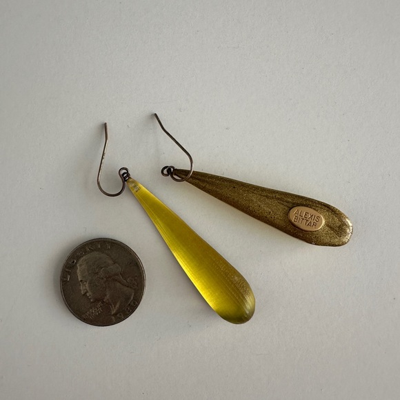 Alexis Bittar lucite tear drop earrings - Picture 3 of 3